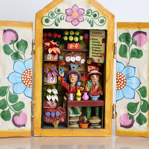 Retablo Andino " Floreria "