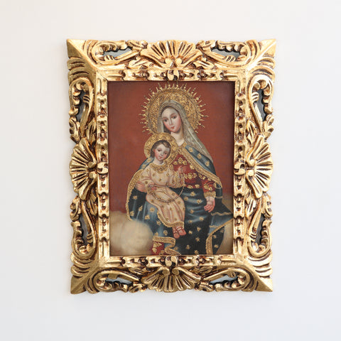 Pintura Cuzqueña con Marco " Virgen del Rosario " PF040177