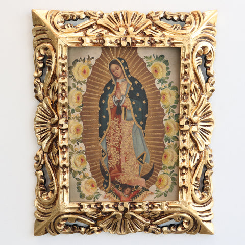 Pintura Cuzqueña con Marco " Virgen de Guadalupe " PF040181
