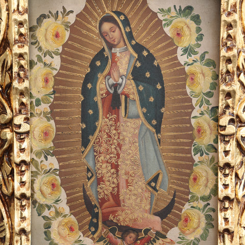 Pintura Cuzqueña con Marco " Virgen de Guadalupe " PF040181