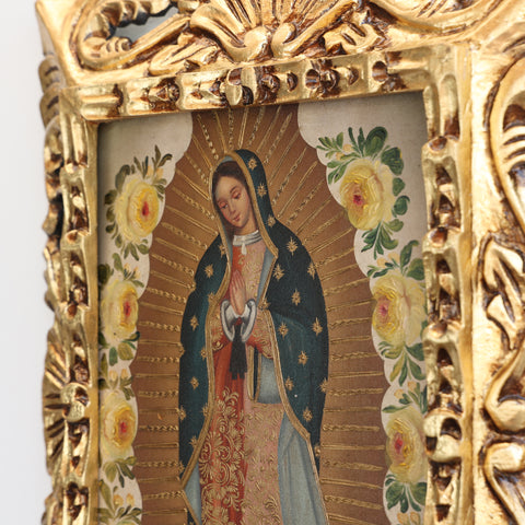 Pintura Cuzqueña con Marco " Virgen de Guadalupe " PF040181