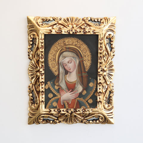 Pintura Cuzqueña con Marco " Virgen Madonna " PF040182