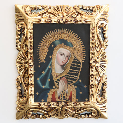 Pintura Cuzqueña con Marco " Virgen Orando" PF040184