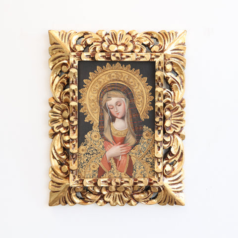 Pintura Cuzqueña con Marco " Virgen Madonna" PF030164 (Copia)
