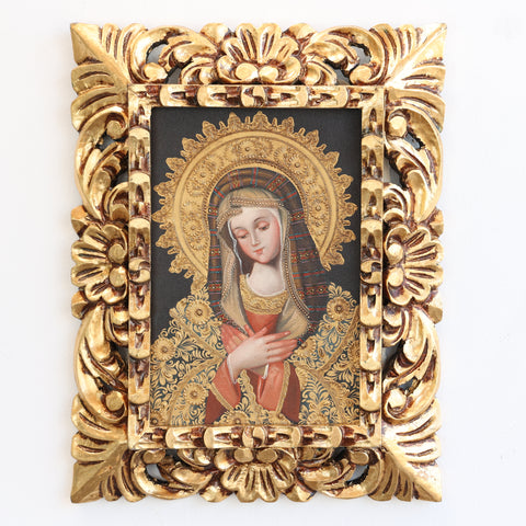Pintura Cuzqueña con Marco " Virgen Madonna" PF030164 (Copia)