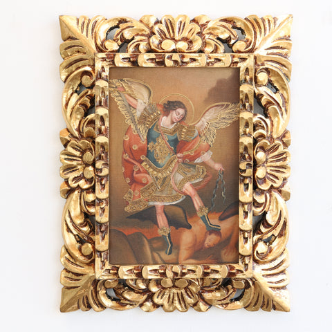 Pintura Cuzqueña con Marco " San Miguel" PF030166