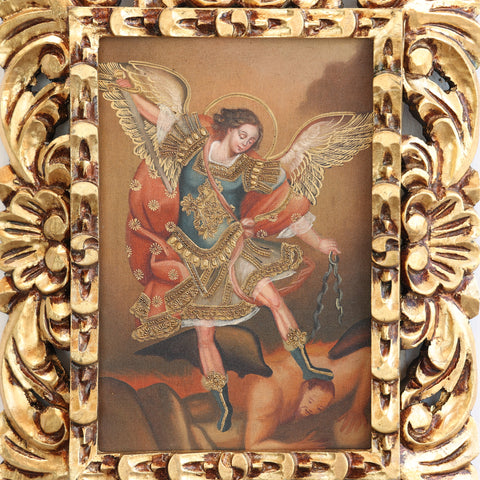 Pintura Cuzqueña con Marco " San Miguel" PF030166