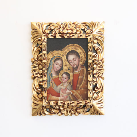 Pintura Cuzqueña con Marco " Sagrada Familia  " PF030168