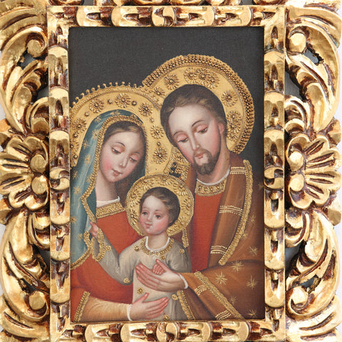Pintura Cuzqueña con Marco " Sagrada Familia  " PF030168