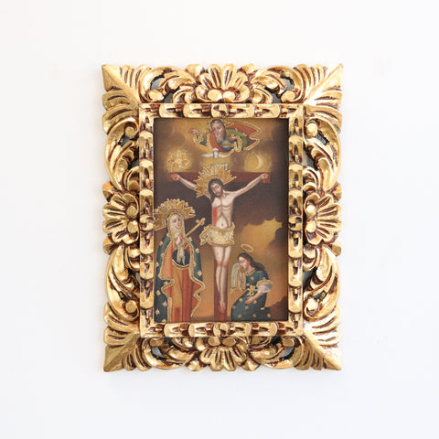 Pintura Cuzqueña con Marco " Sagrada Familia  " PF030169