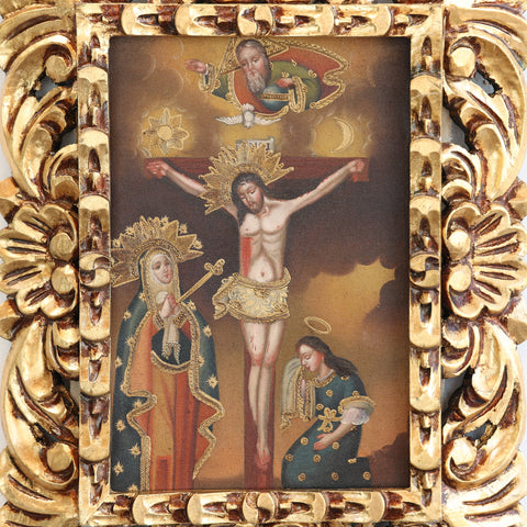 Pintura Cuzqueña con Marco " Sagrada Familia  " PF030169