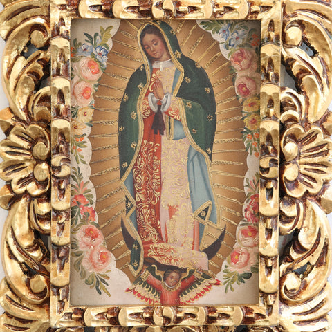 Pintura Cuzqueña con Marco " Guadalupe" PF030170
