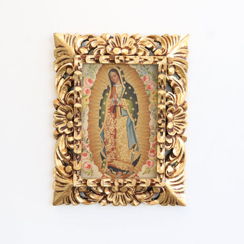 Pintura Cuzqueña con Marco " Guadalupe  " PF030171