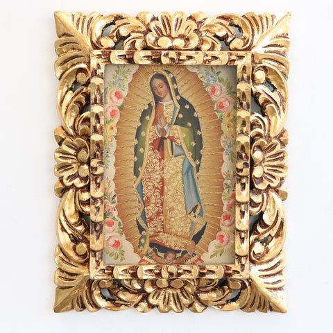 Pintura Cuzqueña con Marco " Guadalupe  " PF030171