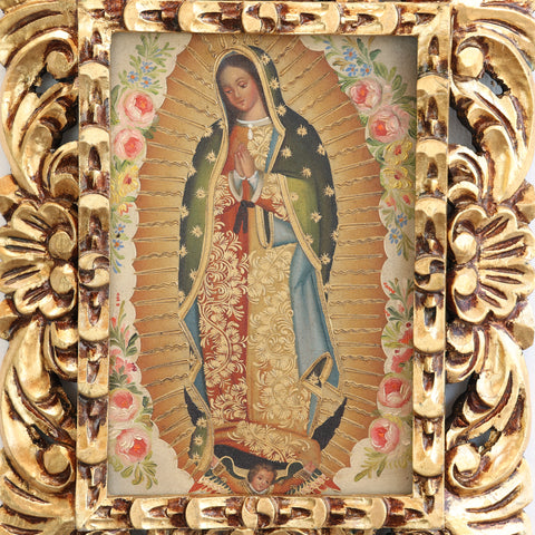 Pintura Cuzqueña con Marco " Guadalupe  " PF030171