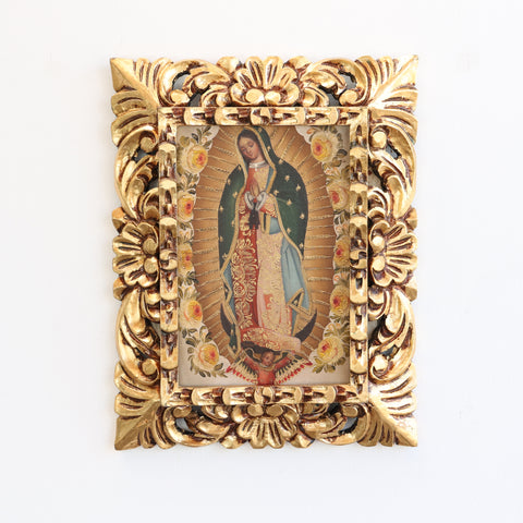 Pintura Cuzqueña con Marco " Guadalupe  " PF030172