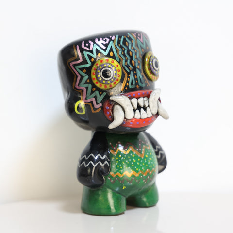 🧿 Ícaro Cuchimilco Decorativo – Cerámica Pintada a Mano (15 cm)