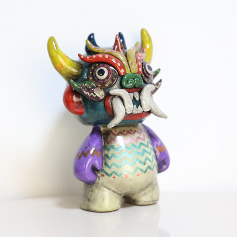 🧿 Ícaro Cerámico de la Diablada — Figura Decorativa Artesanal (15 cm)