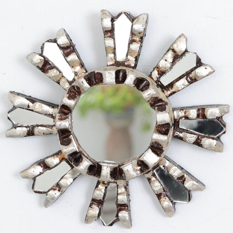 Embellece tu espacio con nuestros espejos de 15 cm estilo cuzqueño, reflejo de la artesanía peruana y símbolo de tradición y elegancia - Espejos Peruanos - Peruvian Mirrors - Echo a Mano - Madera Tallada - Espejo Decorativo - Espejo Artesanal
