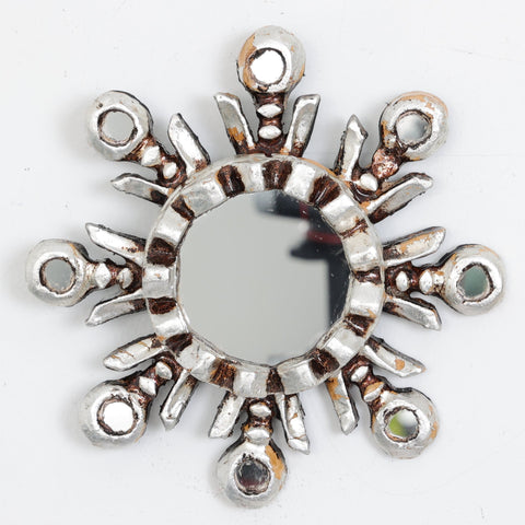 Embellece tu espacio con nuestros espejos de 15 cm estilo cuzqueño, reflejo de la artesanía peruana y símbolo de tradición y elegancia - Espejos Peruanos - Peruvian Mirrors - Echo a Mano - Madera Tallada - Espejo Decorativo - Espejo Artesanal