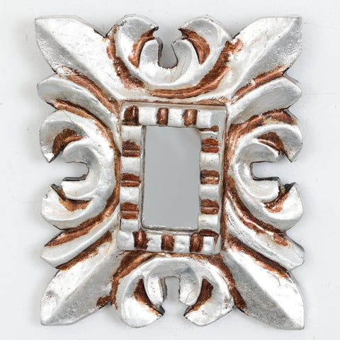 Embellece tu espacio con nuestros espejos de 15 cm estilo cuzqueño, reflejo de la artesanía peruana y símbolo de tradición y elegancia - Espejos Peruanos - Peruvian Mirrors - Echo a Mano - Madera Tallada - Espejo Decorativo - Espejo Artesanal