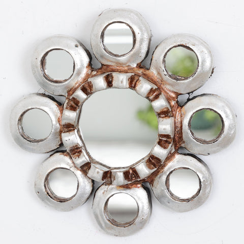 Embellece tu espacio con nuestros espejos de 15 cm estilo cuzqueño, reflejo de la artesanía peruana y símbolo de tradición y elegancia - Espejos Peruanos - Peruvian Mirrors - Echo a Mano - Madera Tallada - Espejo Decorativo - Espejo Artesanal
