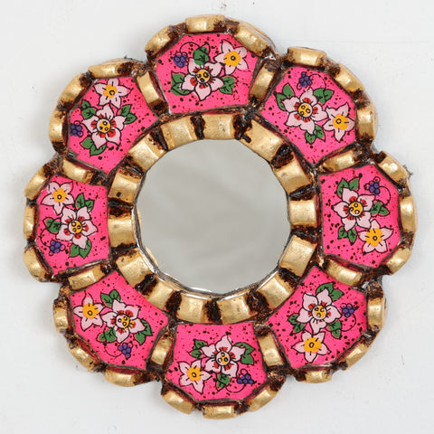 Embellece tu espacio con nuestros espejos de 15 cm estilo cuzqueño, reflejo de la artesanía peruana y símbolo de tradición y elegancia - Espejos Peruanos - Peruvian Mirrors - Echo a Mano - Madera Tallada - Espejo Decorativo - Espejo Artesanal