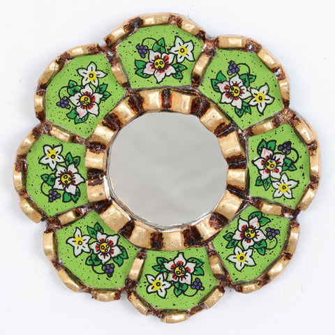 Embellece tu espacio con nuestros espejos de 15 cm estilo cuzqueño, reflejo de la artesanía peruana y símbolo de tradición y elegancia - Espejos Peruanos - Peruvian Mirrors - Echo a Mano - Madera Tallada - Espejo Decorativo - Espejo Artesanal