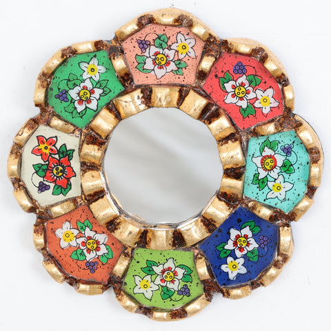 Embellece tu espacio con nuestros espejos de 15 cm estilo cuzqueño, reflejo de la artesanía peruana y símbolo de tradición y elegancia - Espejos Peruanos - Peruvian Mirrors - Echo a Mano - Madera Tallada - Espejo Decorativo - Espejo Artesanal