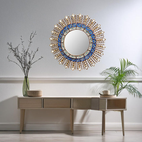 Espejo Cuzqueño "Ojo Azul" de 60 cm