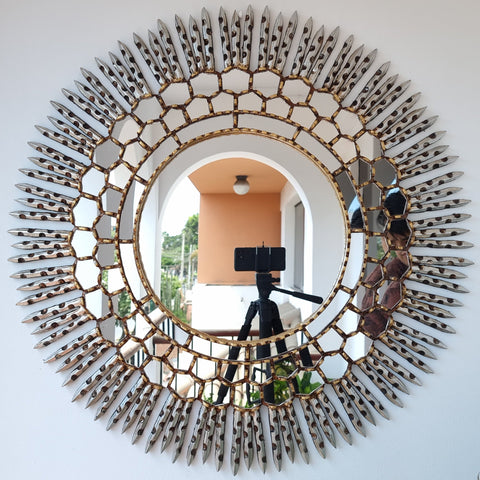 Espejo Plata Cuzqueño 80cm