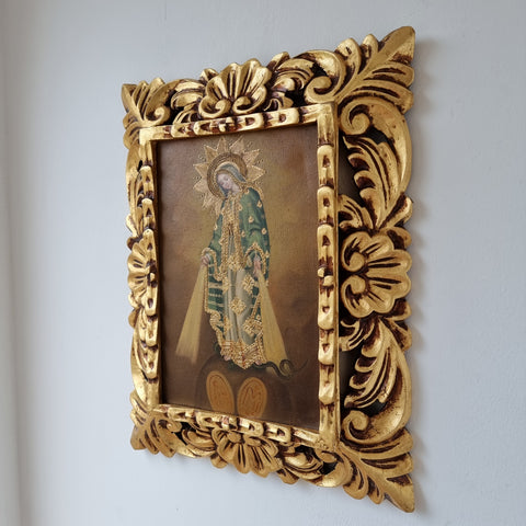 Pintura Cuzqueña con Marco " Virgen de la Medalla Milagrosa " PF030160