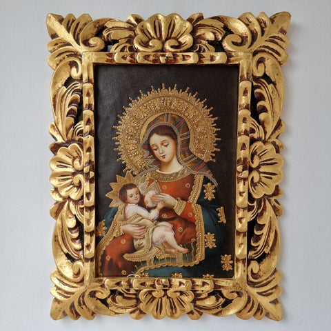 Marco mas Pintura Cuzqueña 33 x 39cm