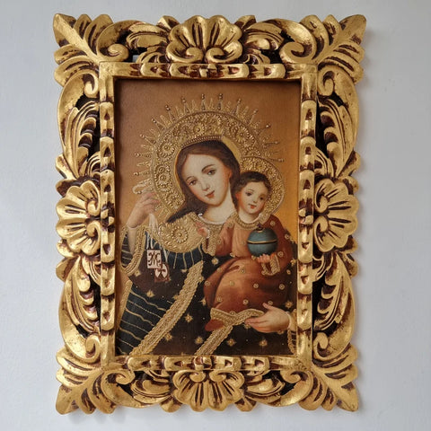 Marco mas Pintura Cuzqueña 33 x 39cm