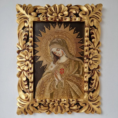 Marco mas Pintura Cuzqueña 33 x 39cm