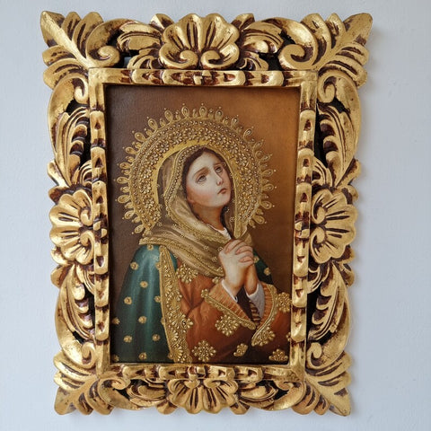 Marco mas Pintura Cuzqueña 33 x 39cm