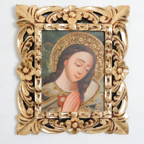 Marco mas Pintura Cuzqueña 33 x 39cm