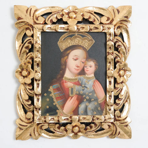 Marco mas Pintura Cuzqueña 33 x 39cm