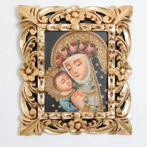 Marco mas Pintura Cuzqueña 33 x 39cm
