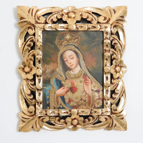 Marco mas Pintura Cuzqueña 33 x 39cm
