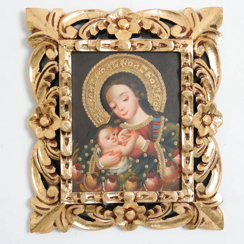 Marco mas Pintura Cuzqueña 33 x 39cm