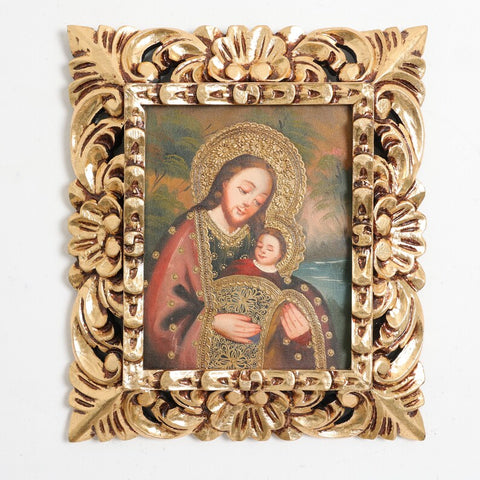 Marco mas Pintura Cuzqueña 33 x 39cm