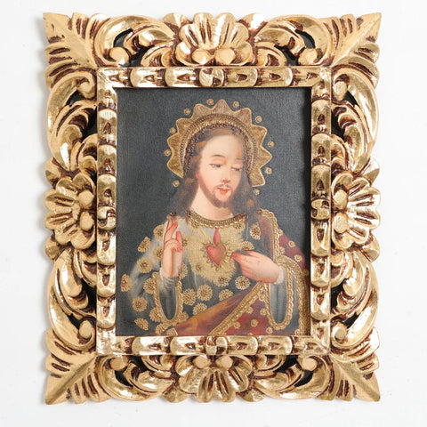 Marco mas Pintura Cuzqueña 33 x 39cm