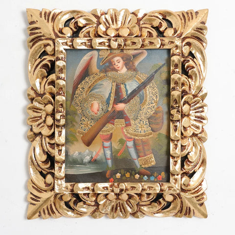 Marco mas Pintura Cuzqueña 33 x 39cm
