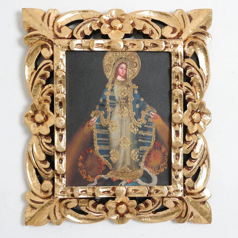 Marco mas Pintura Cuzqueña 33 x 39cm