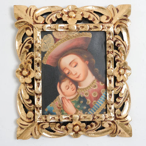 Marco mas Pintura Cuzqueña 33 x 39cm