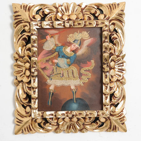 Marco mas Pintura Cuzqueña 33 x 39cm