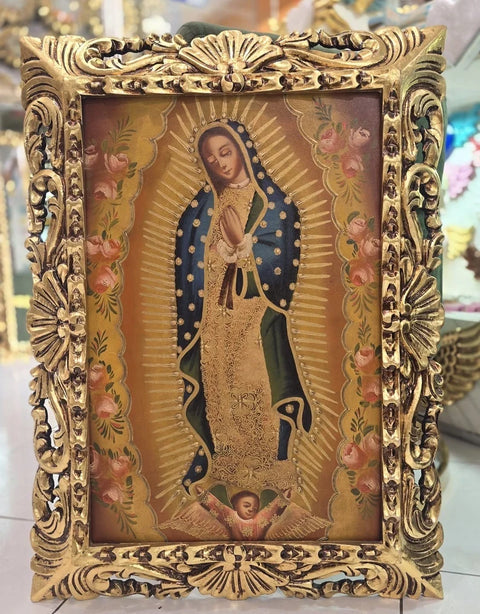 Pintura Cuzqueña con Marco " Guadalupe "PC050084