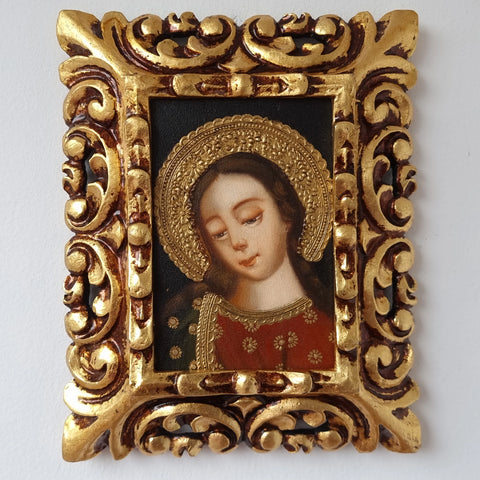 Pintura Cuzqueña con Marco " La Virgen María " 48