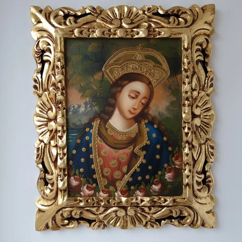 Descubre el arte religioso de las pinturas cuzqueñas: expresiones vibrantes que capturan la devoción y la historia cultural de Perú - Pintura Cuzqueña - Pintura Peruana - Arte Religioso - Escuela Cuzqueña - Virgen - Santos - Arcangel - Pintura Oleo